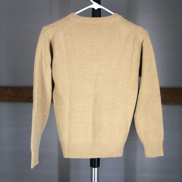 Woodward's Vintage Wool Angora Blend V-neck Caramel Colour Knit Sweater Sz M - Picture 4 of 7
